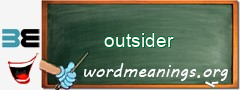 WordMeaning blackboard for outsider